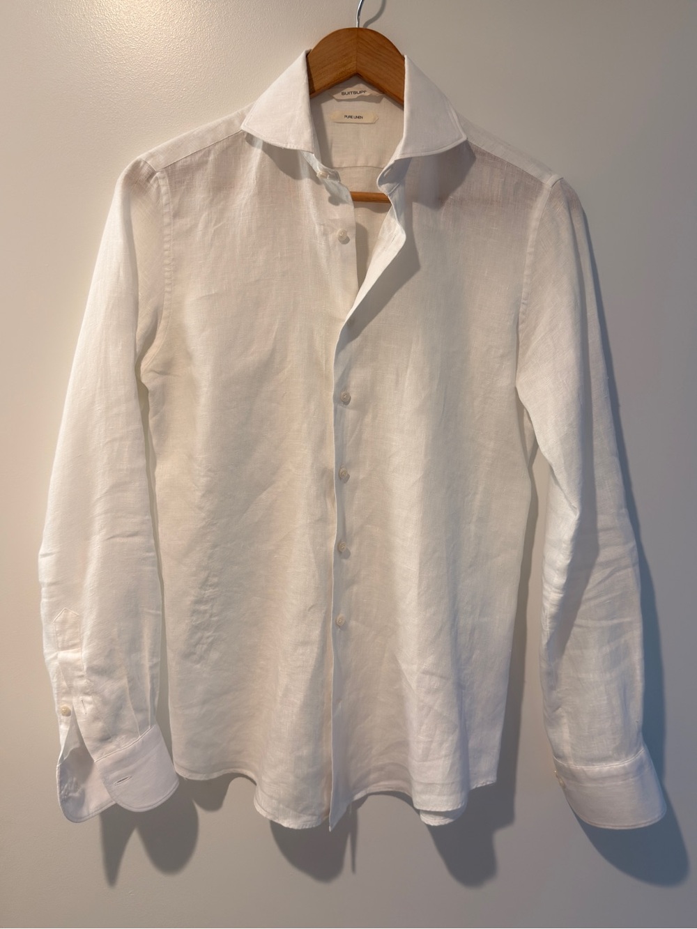 Suitsupply White Pure Linen Shirt